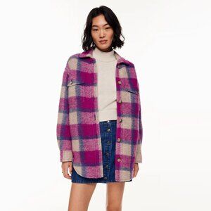 Wilfred "Ganna" Wool Shirt Jacket in Pink, size XS
